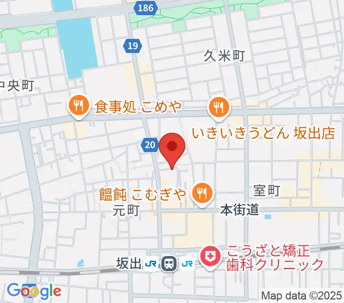 坂出市民ホールの地図