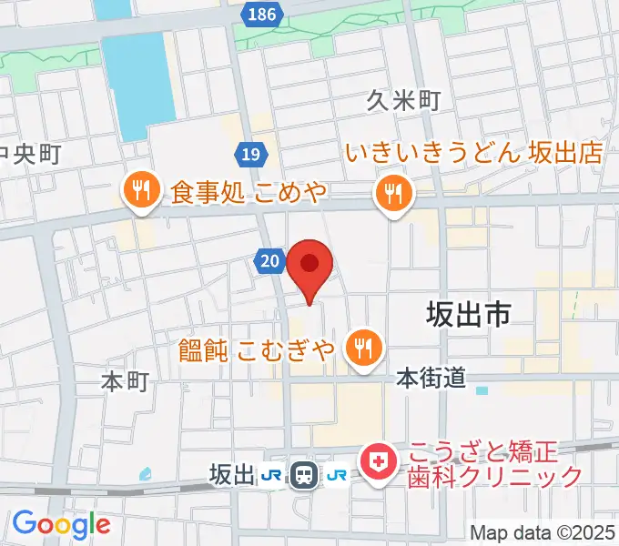 坂出市民ホールの地図