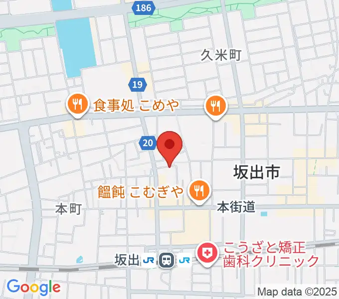 坂出市民ホールの地図