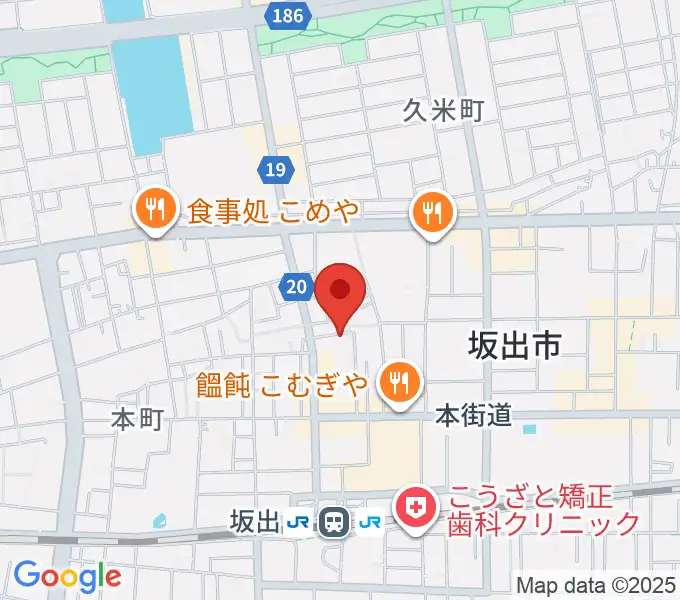 坂出市民ホールの地図