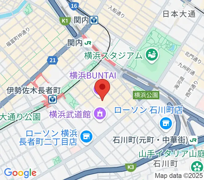 横浜BUNTAIの地図