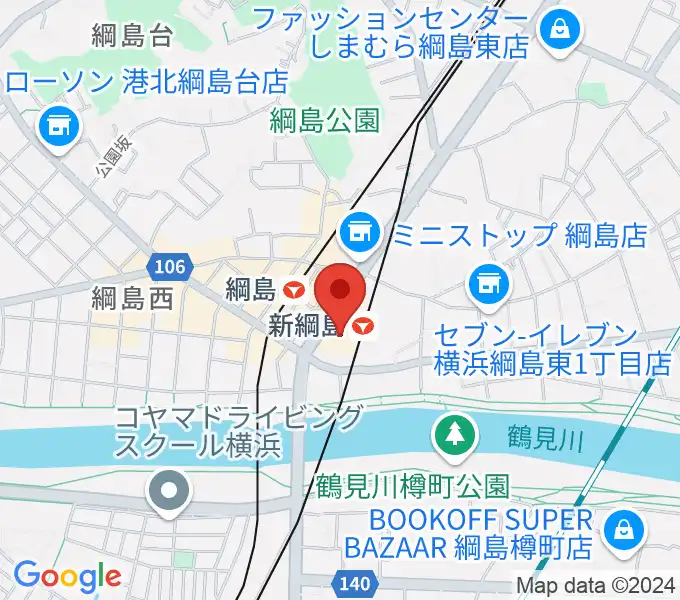 横浜市港北区民文化センター ミズキーホールの地図