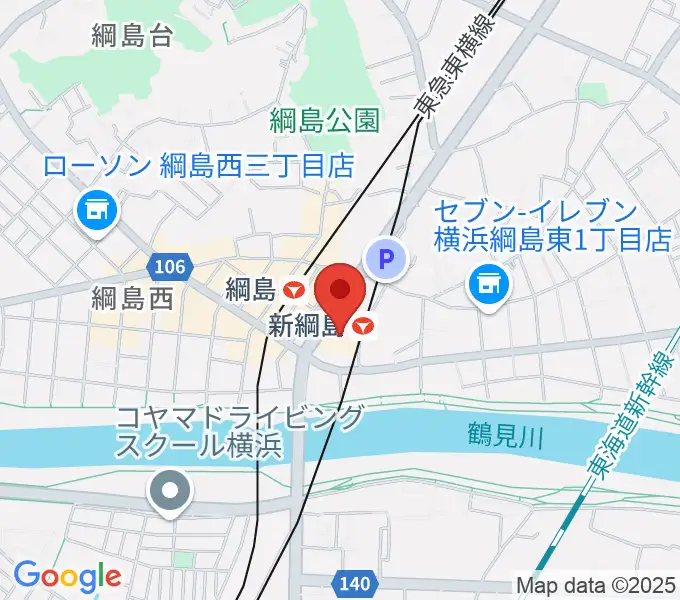 横浜市港北区民文化センター ミズキーホールの地図