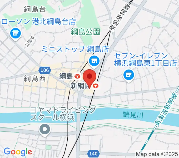 横浜市港北区民文化センター ミズキーホールの地図
