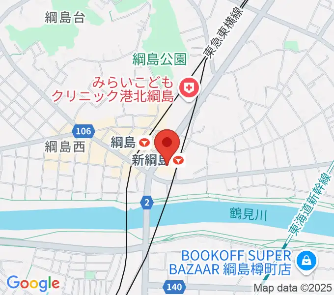 横浜市港北区民文化センター ミズキーホールの地図