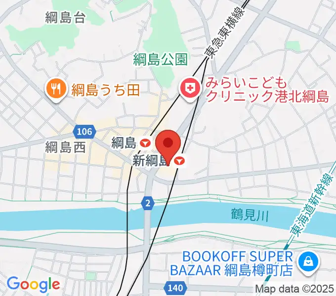 横浜市港北区民文化センター ミズキーホールの地図