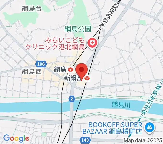 横浜市港北区民文化センター ミズキーホールの地図