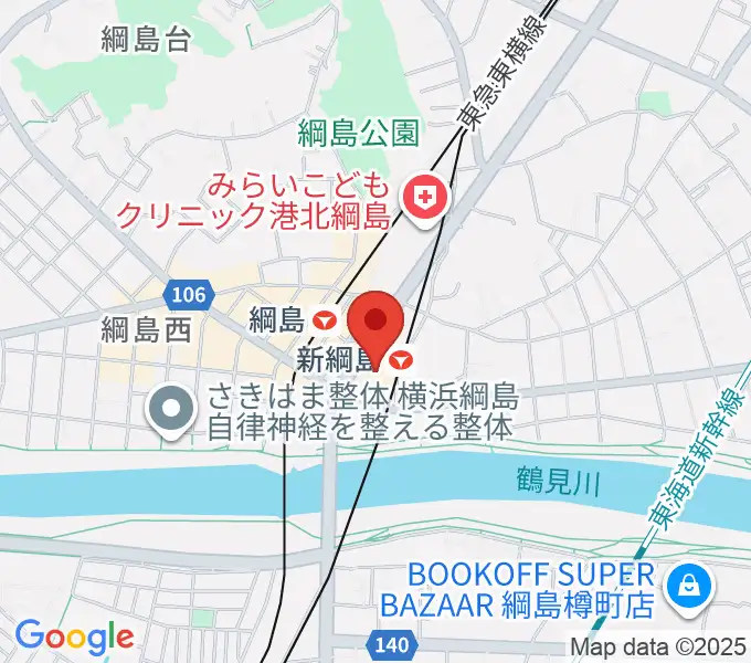 横浜市港北区民文化センター ミズキーホールの地図