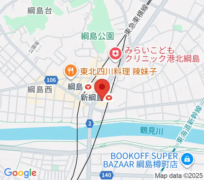 横浜市港北区民文化センター ミズキーホールの地図
