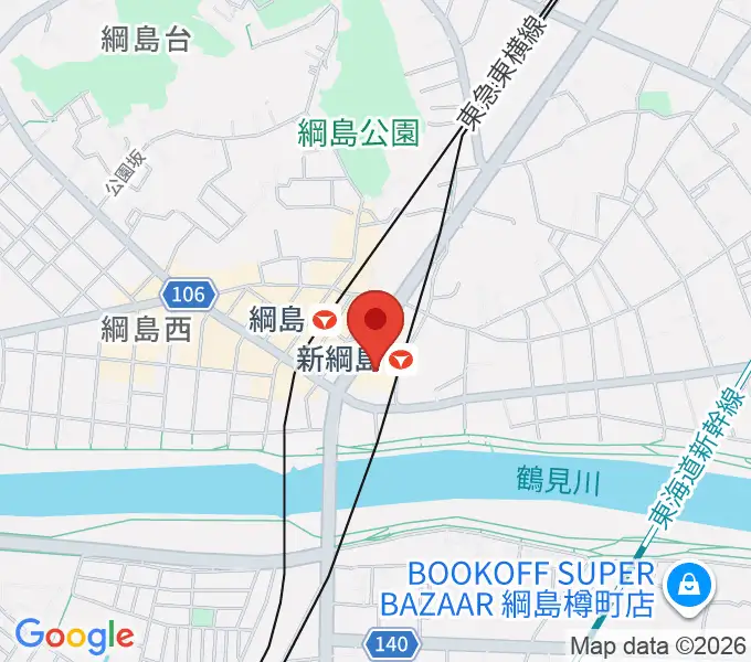 横浜市港北区民文化センター ミズキーホールの地図