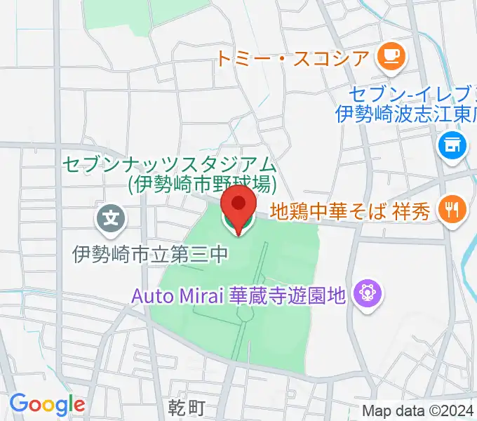 セブンナッツスタジアムの地図