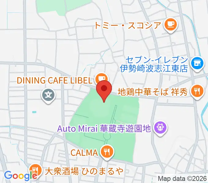 セブンナッツスタジアムの地図