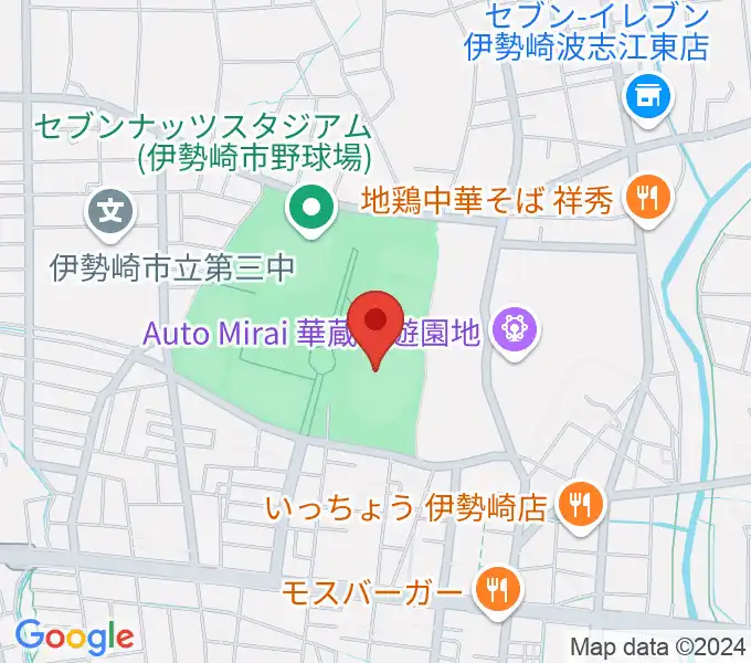 伊勢崎市陸上競技場の地図