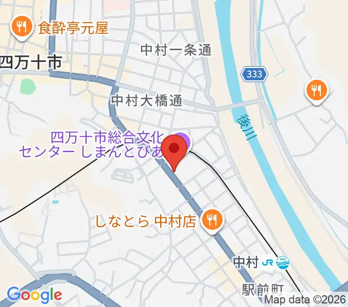 しまんとぴあ 四万十市総合文化センターの地図