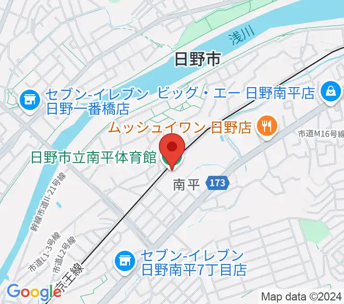 日野市立南平体育館の地図