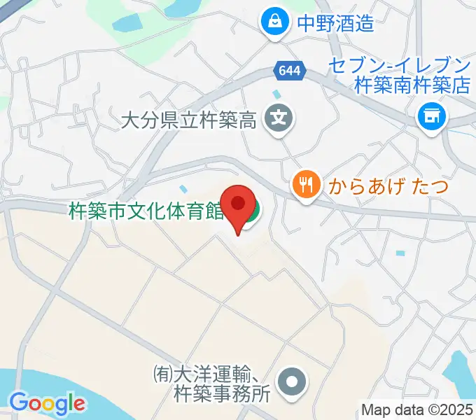 杵築市文化体育館の地図