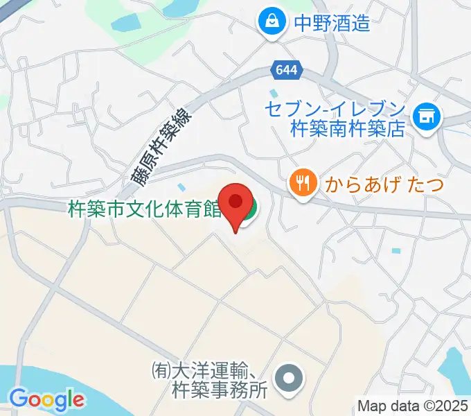 杵築市文化体育館の地図