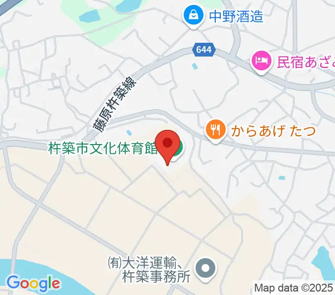 杵築市文化体育館の地図