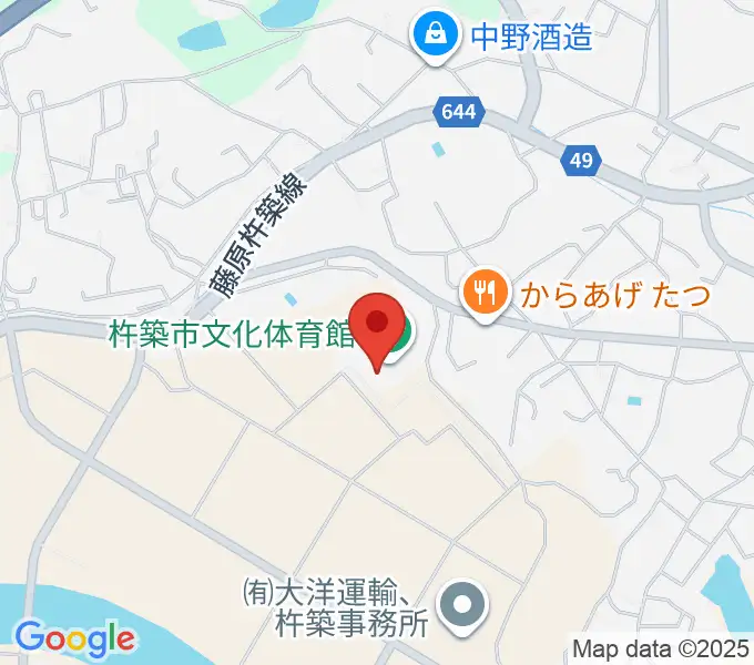杵築市文化体育館の地図