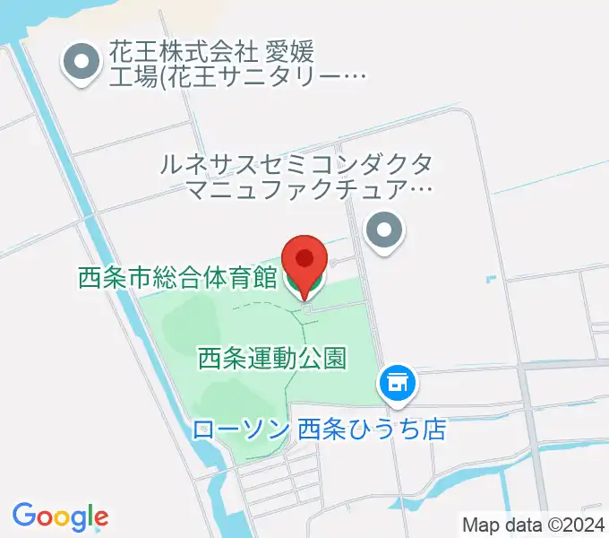 西条市総合体育館の地図