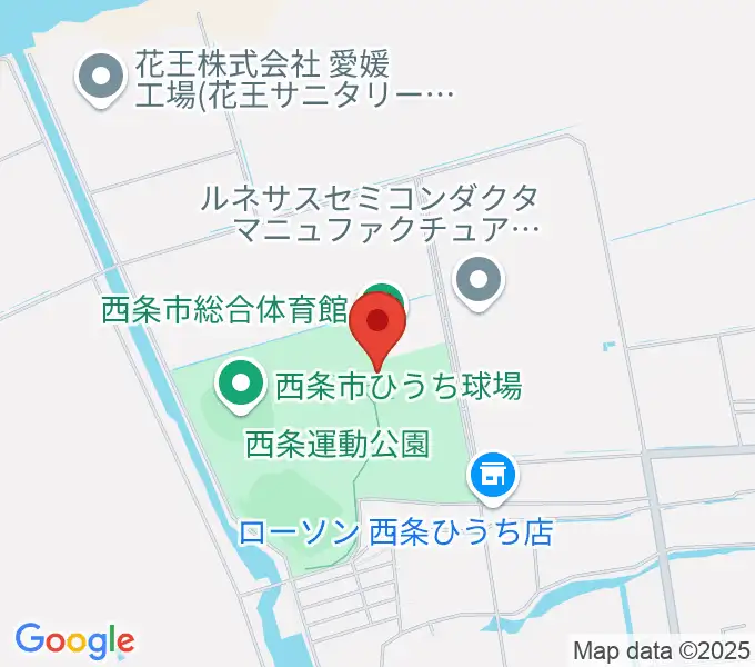 西条市総合体育館の地図