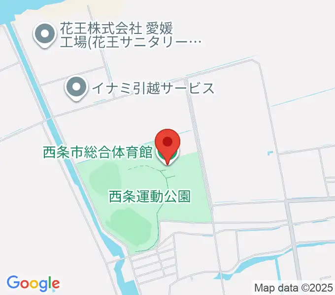 西条市総合体育館の地図