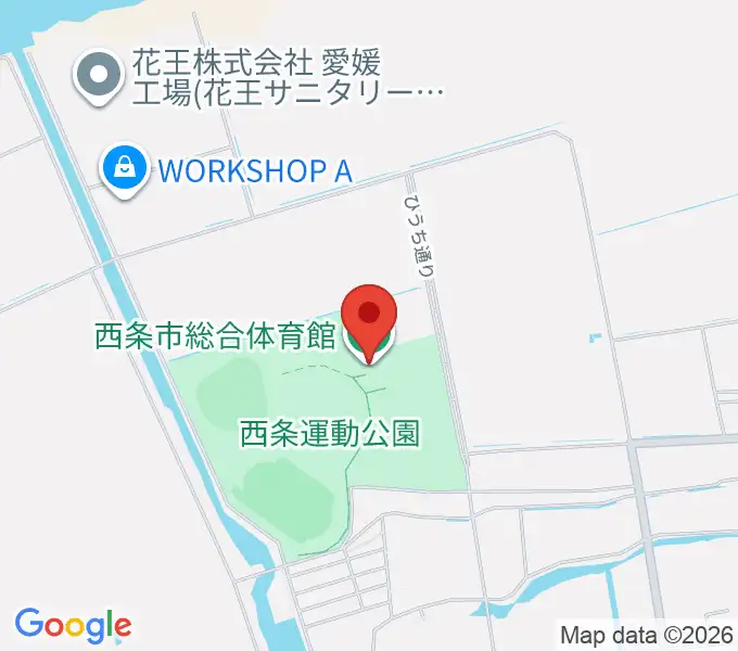 西条市総合体育館の地図