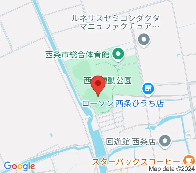  西条市ひうち陸上競技場の地図