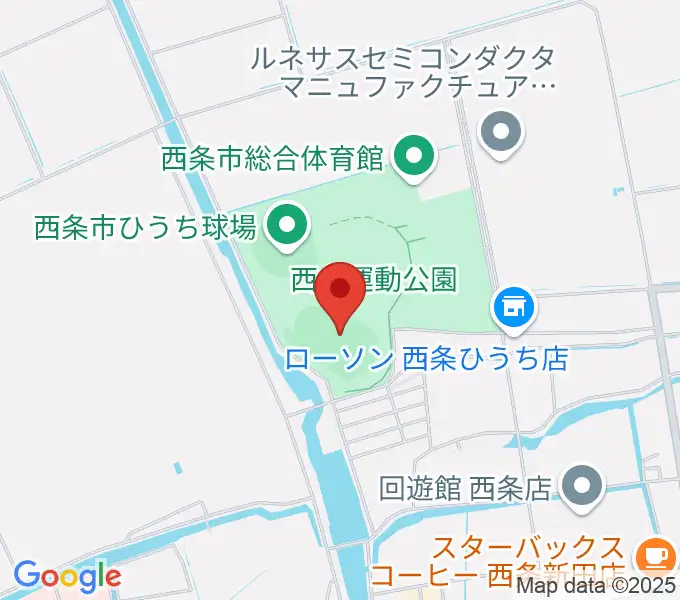  西条市ひうち陸上競技場の地図