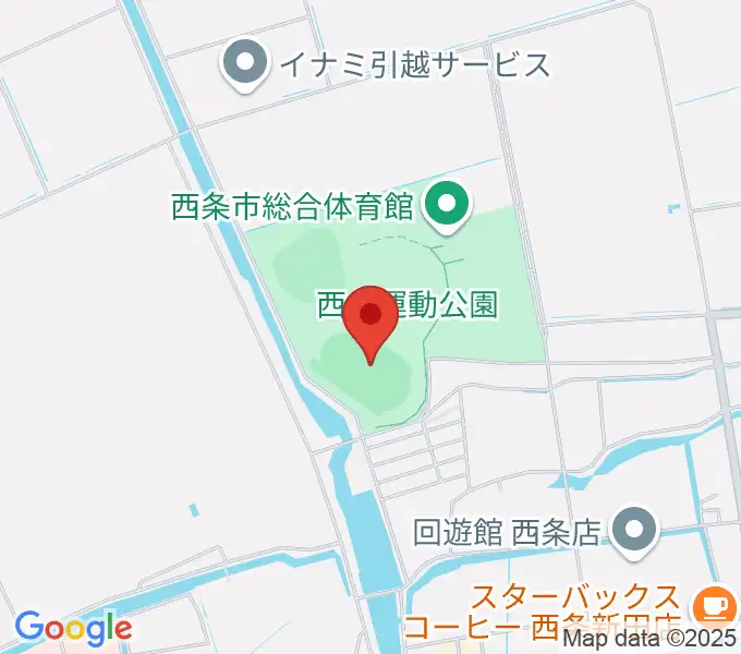  西条市ひうち陸上競技場の地図