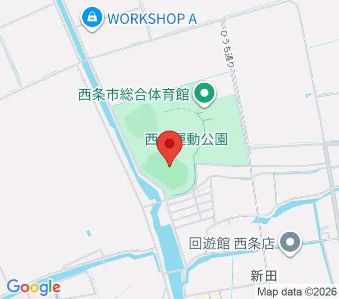  西条市ひうち陸上競技場の地図