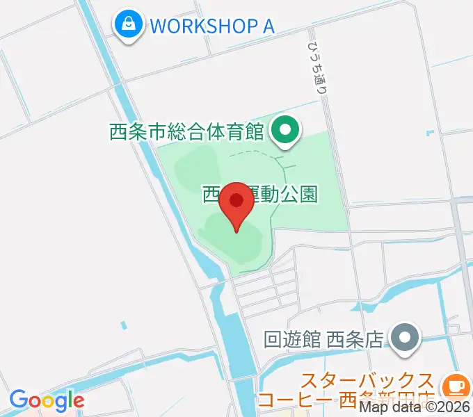 西条市ひうち陸上競技場の地図