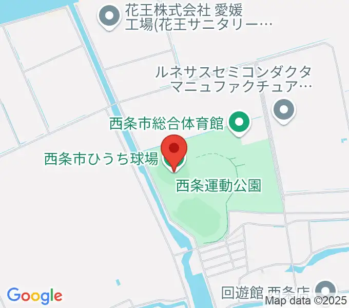 西条市ひうち球場の地図