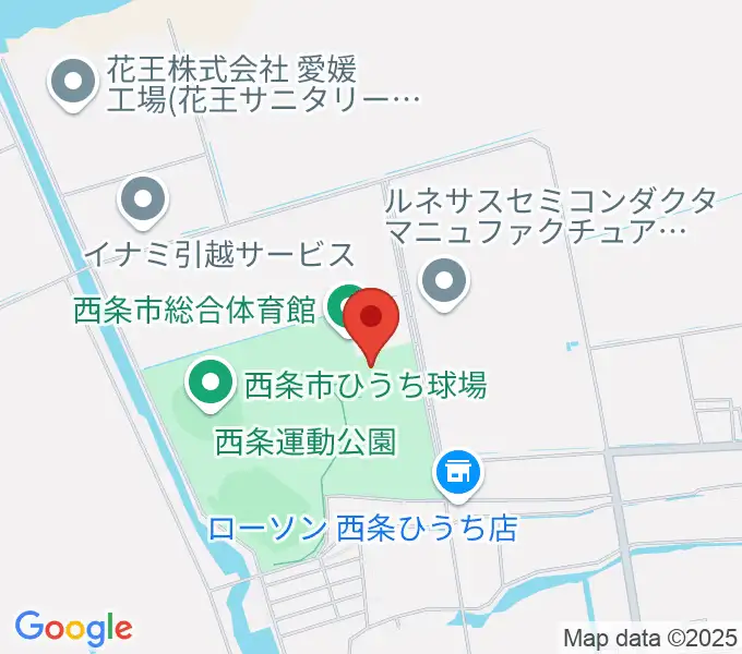 西条市ひうち体育館の地図