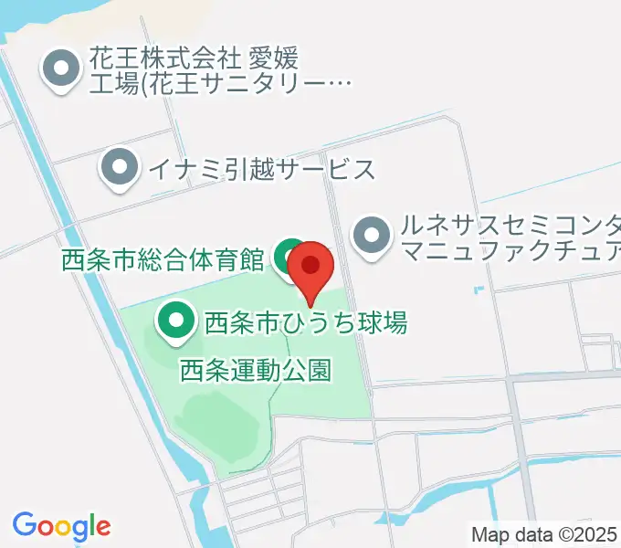 西条市ひうち体育館の地図