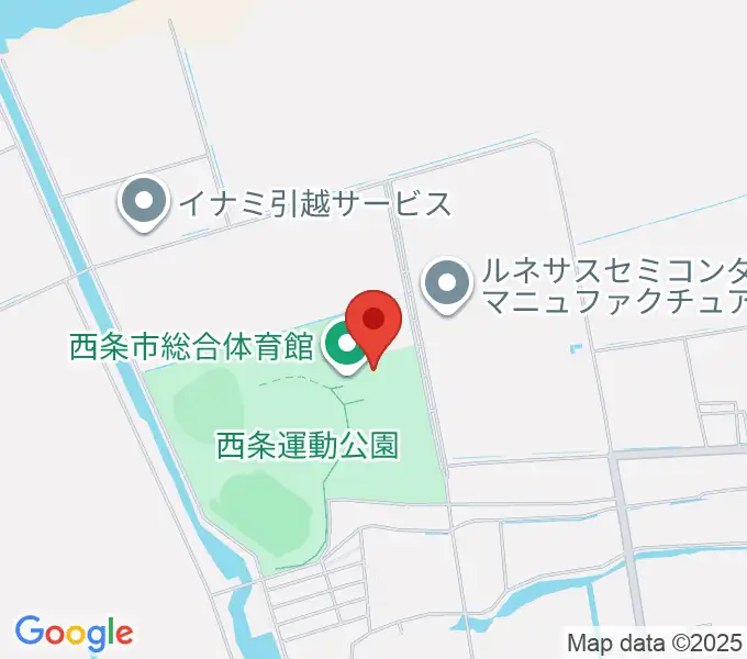 西条市ひうち体育館の地図