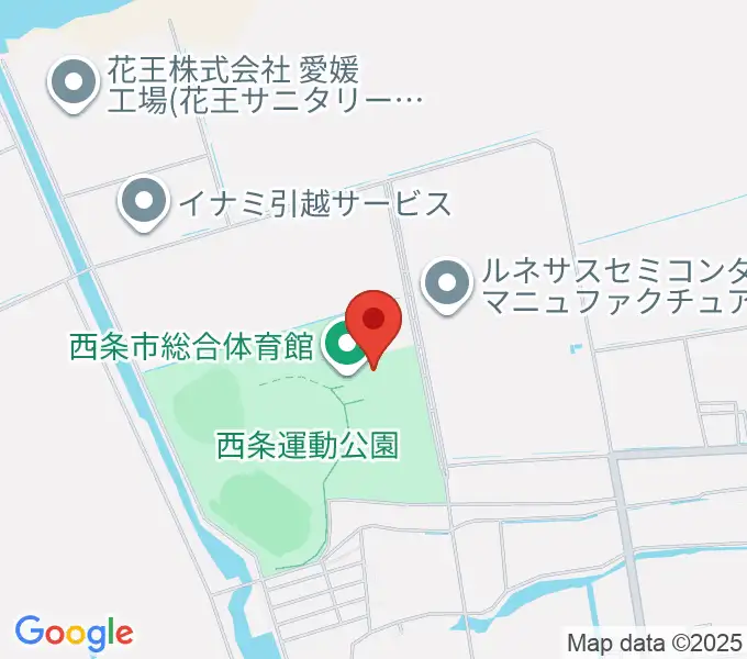 西条市ひうち体育館の地図