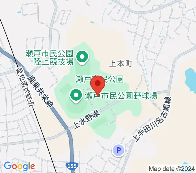 瀬戸市体育館・第二体育館の地図