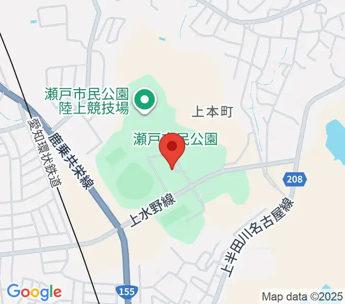 瀬戸市体育館・第二体育館の地図