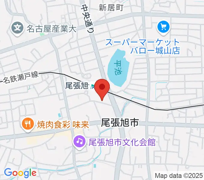 尾張旭市総合体育館の地図
