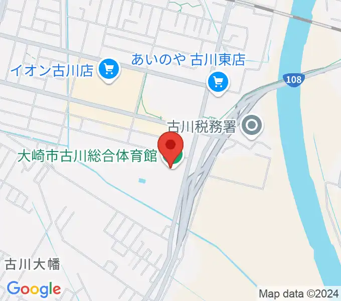 大崎市古川総合体育館の地図