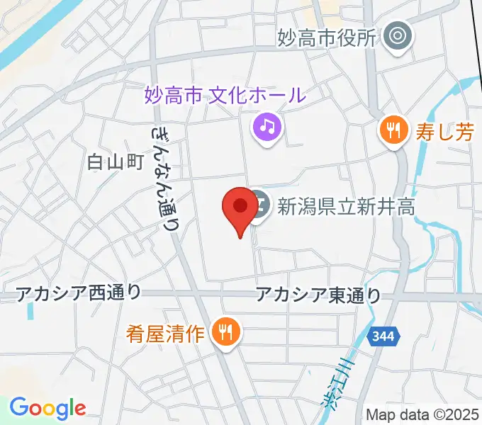 妙高市総合体育館はね馬アリーナの地図