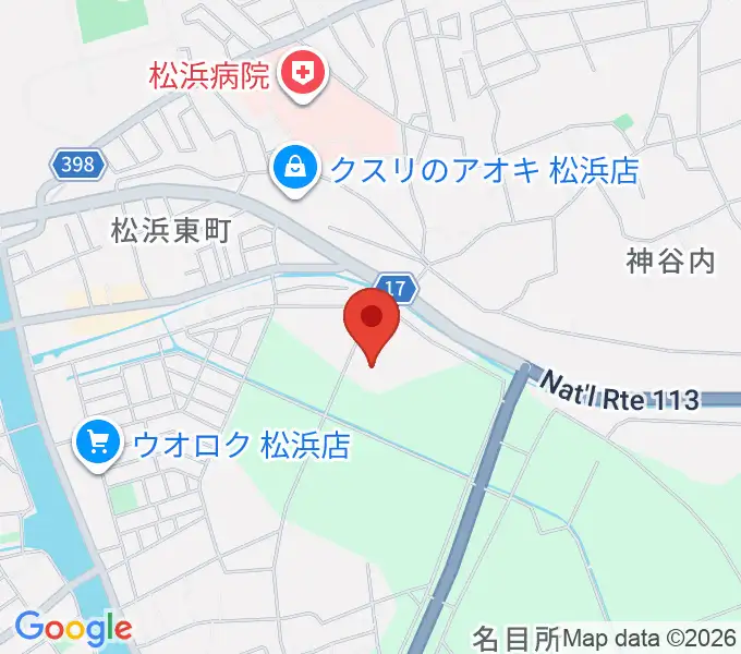 新潟市北地区スポーツセンターの地図