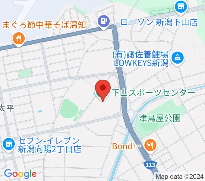 新潟市下山スポーツセンターの地図