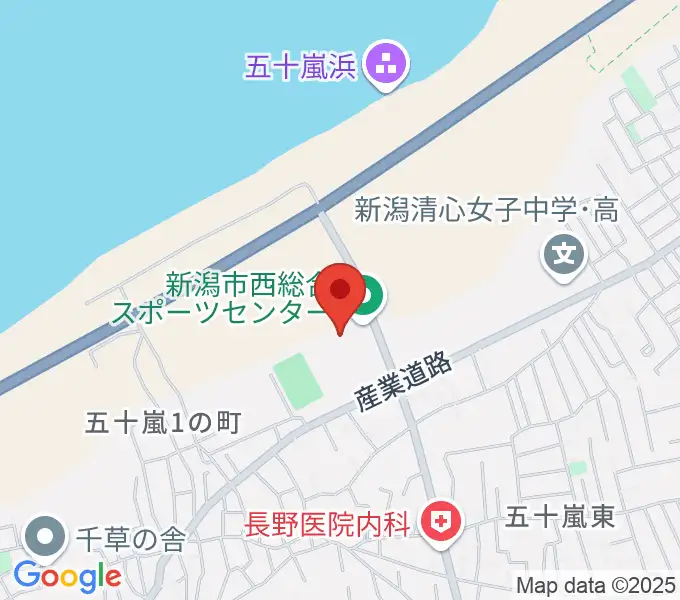 新潟市西総合スポーツセンターの地図