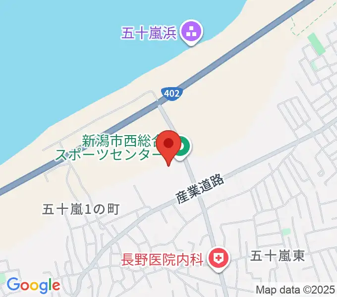 新潟市西総合スポーツセンターの地図