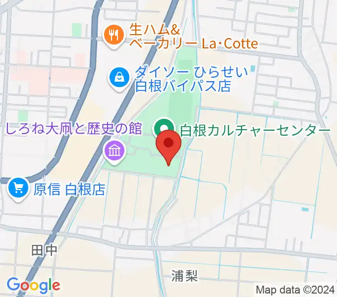 白根総合公園屋内プールの地図