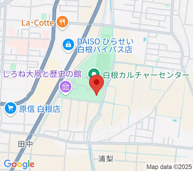 白根総合公園屋内プールの地図