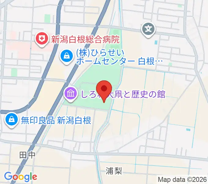 白根総合公園屋内プールの地図