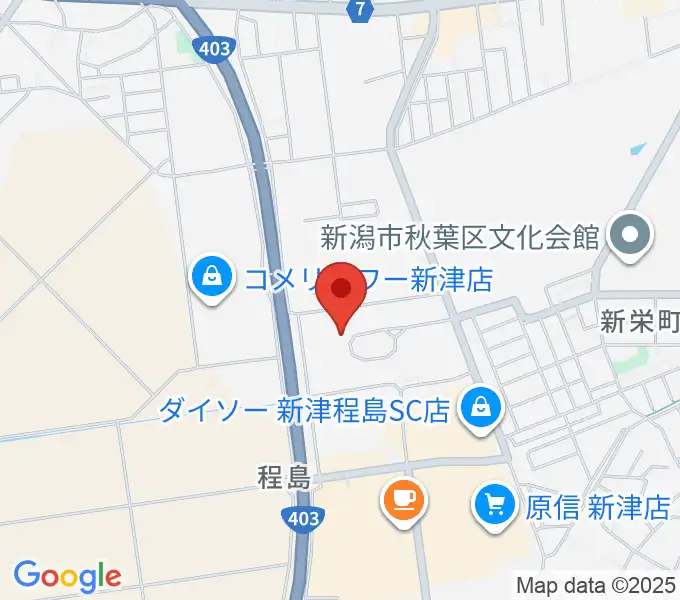 新潟市秋葉区総合体育館の地図